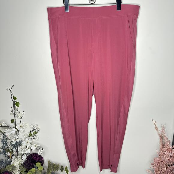 ATHLETA Brooklyn Ankle Pant Berry Rose Pink Sz 18 {B19} - Picture 2 of 5